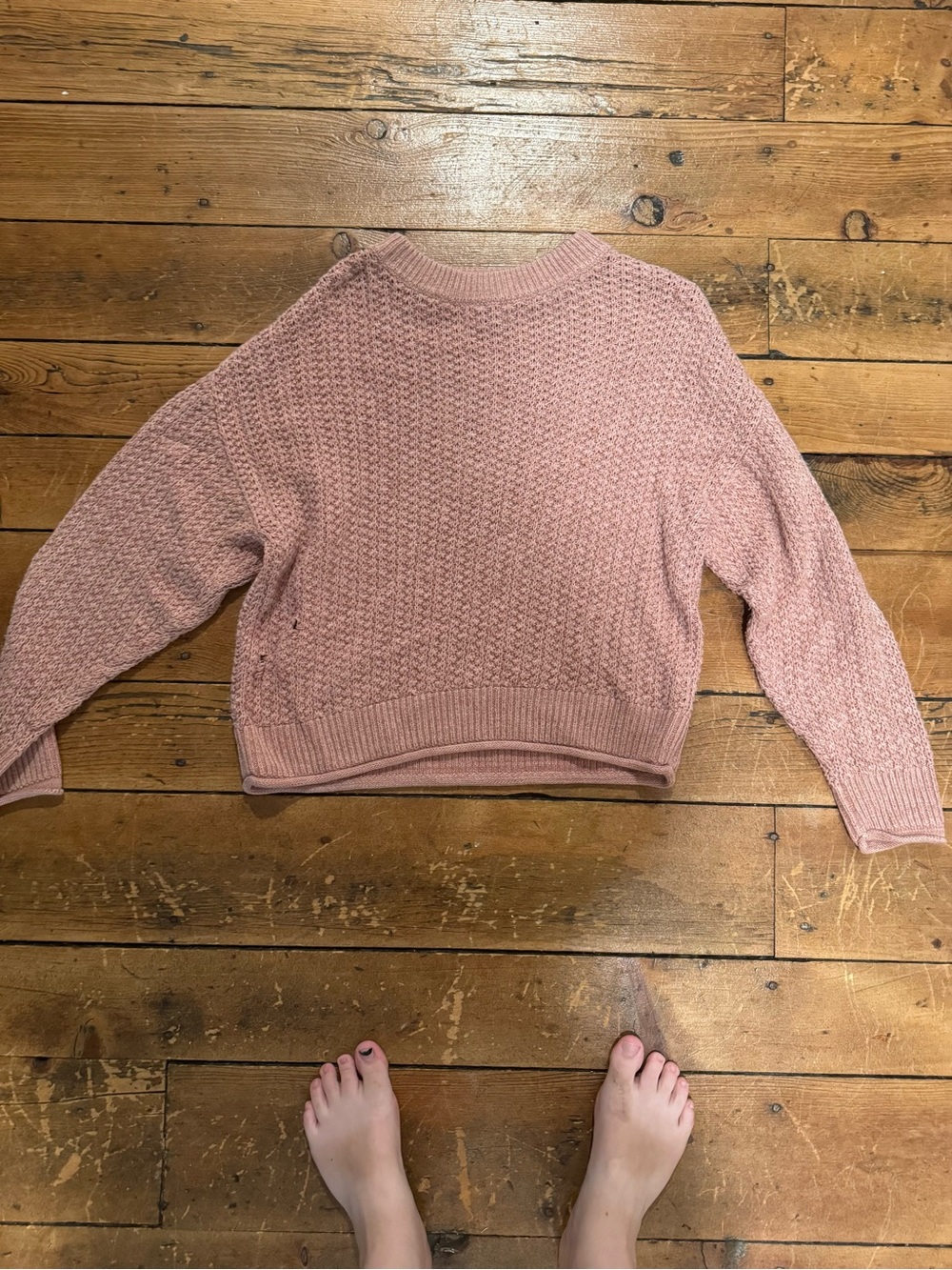 Universal Thread Dusty Pink Crewneck Chunky Knit Sweater